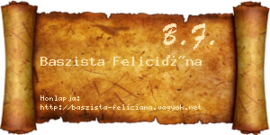 Baszista Feliciána névjegykártya